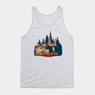 Krakow poland cityscape Tank Top